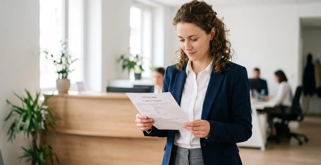 Gros plan sur des documents légaux essentiels préparés pour le dépôt de dossier d'entreprise.